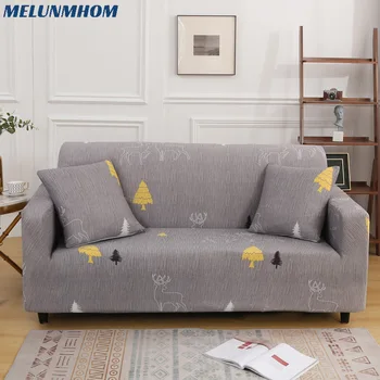 Nuevo impreso en forma de L fundas de sofá para la sala de estar sofá protector anti-polvo elástica tramo de fundas para sofá de la esquina a prueba de polvo de la cubierta