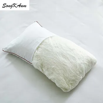 SongKAum hecho a Mano 100% Seda de Morera almohada Único de salud en el hogar cuidado de almohadas 100% Algodón Satén jacquard Cubierta