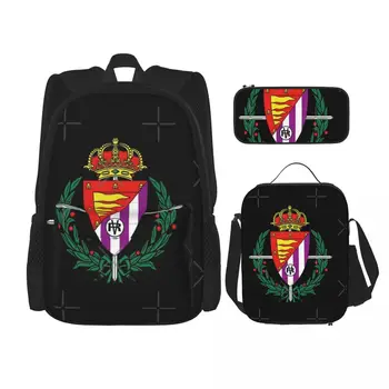 El Real Valladolid Escudo de la Escuela Bolsa de 3 Piezas SetTrendy de la Escuela Duradera Bonito regalo Multi-Estilo
