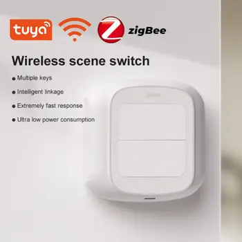Tuya Zigbee, WiFi Interruptor De Botón Controlador De Batería Smart Home Dispositivo De Control De Los Módulos De Automatización De Empuje Controlador De Botón
