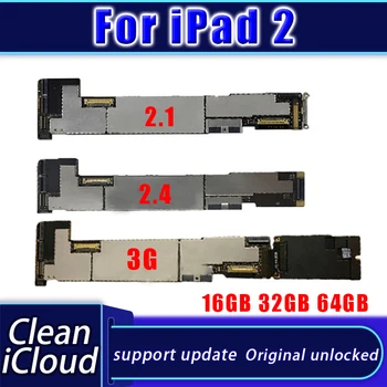 Original Libre de iCloud Para el iPad 2 de la placa Lógica,A1396/A1397/A1395 Placa base Para el ipad 2 de la Placa base 16GB 32GB 64GB
