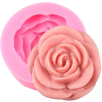 3D de Artesanía de Rosa Flor de Jabón Molde de Silicona de la Boda de Fondant Moldes de Decoración de Torta de Herramientas de Chocolate Gumpaste de Arcilla de Polímero Moldes de Resina