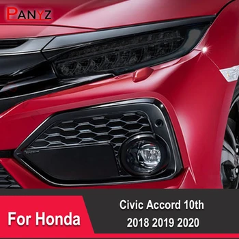 Para Honda Civic Accord 10 de 2018 2019 2020 Faro del Coche de la Película Protectora de los Faros de Restauración Transparente Negro TPU de la etiqueta Engomada