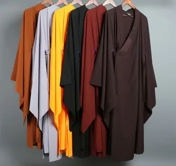 de alta calidad budista zen abad de shaolin monk túnica laicos meditación dressabbot vestido de buda haiqing trajes