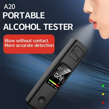 A20 Alcohol Probador Profesional de Alcoholemia Forma Con Pantalla LED de Doble Interruptor de Modo De Alcohol Medidor de Alcohol Tester