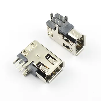 5pcs 1394 Firewire Jack USB 6P 6 Pin DIP Hembra PCB Conector de la Interfaz de BRICOLAJE