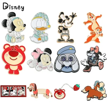 Disney Mickey Minnie Esmalte Pin Lindo de la Historieta de la Figura del Pato Donald placa de Metal Broche Mochila de Ropa Pin de Solapa de Regalos para Niños