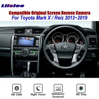 Para el Toyota Mark X Reiz 2013-2019 Coche Cámara de Visión Trasera del Adaptador de RCA CCD HD CAM OEM Visualización de Revertir la Imagen del Kit de Actualización