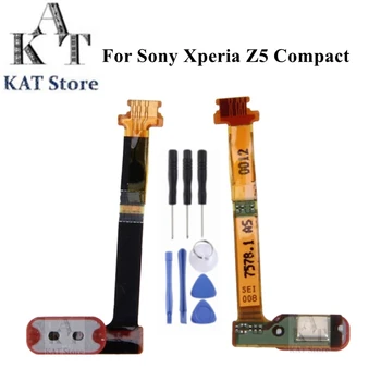 KAT Para Sony Xperia Z5 Compacto E5803 E5802 Micrófono de Cinta Flex Cable Smartphone de Sustitución de piezas de Repuesto