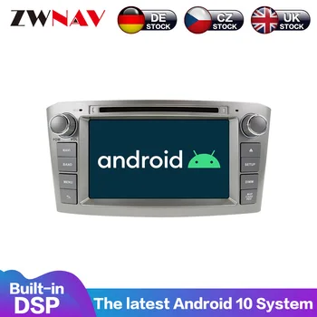 Android 10 de 64 gb de DVD del Coche Estéreo Reproductor Multimedia unidad central Para el Toyota Avensis/T25 2003-2008 Auto Radio GPS de Navegación de Audio y Vídeo
