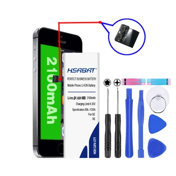 HSABAT Batería de 2100mAh para iphone SE herramientas gratuitas+Sticker