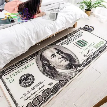 Creativo Dólar USA 3D Alfombra para la Sala de estar Área de la Alfombra del Piso Estera de Cabecera Pasillo Felpudo Niños Dormitorio Alfombra de la Decoración de la Casa Imprudente