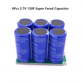 Super Faradio Condensadores 6PCS 2.7 V 120F Super Capacitor con la Junta de Protección de Doble Filas 16V 20F Ultracapacitor para el Coche Whosale