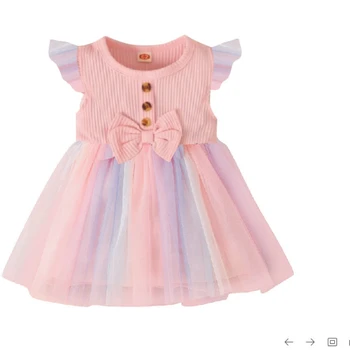 Vestido nuevo para el 2023 Muchacha del Bebé Ropa de Bebé Vestido de Niña de Cumpleaños Niños Vestidos para Niñas