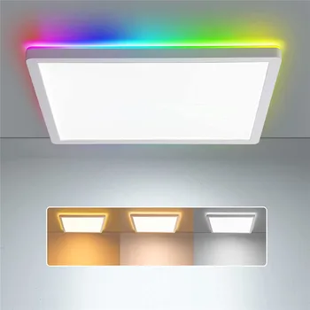 RGB del Cuadrado LED de la Luz de Techo de Dimmable Moderna Lámpara de Techo de Casa Habitación de la Sala Luz de Ambiente Led Pasillo de Luz de la Decoración del Hogar