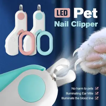 Profesional Gato Nail Clipper Cat Dog Grooming Uña de Gato de Tijeras Cutter Tijeras con Luz LED Pet Nail Clipper de Productos para Mascotas