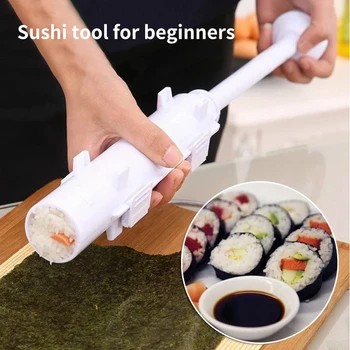 DIY Sushi Maker Rodillo de Molde de Arroz de Sushi que hace la Máquina Vegetal de la Carne de Rodadura Dispositivo Onigiri Molde Sushi Herramientas Accesorios de Cocina