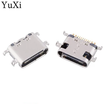 YuXi 10PCS/LOTE Micro conector USB 3.1 Type-C 16pin SMD 90 grados conector hembra Para el Teléfono Móvil de Carga del puerto de toma de Carga