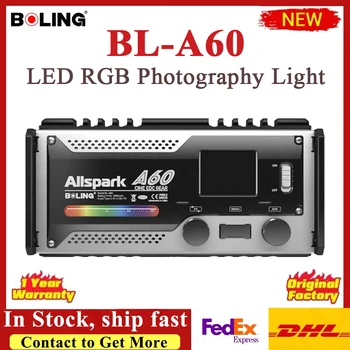 BOLING BL-A60 Bolsillo del RGB LED De la Cámara de Vídeo Luz de 2500 a 10000 K Variable Dial de Color para la creación de videoblogs Entrevistas Livestream