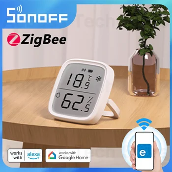 SONOFF SNZB-02D ZigBee LCD Inteligente de Temperatura Sensor de Humedad de la APLICACIÓN de Monitoreo en tiempo Real, el Trabajo Con Alexa principal de Google Assistant