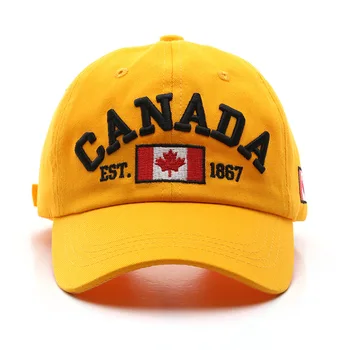 Cúpula de la gorra de béisbol de la personalidad de las letras de bordado amarillo de algodón gorra snapback sombrero de la calle de los hombres y de las mujeres de moda de la gorra de béisbol