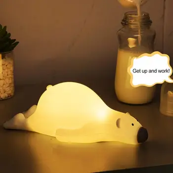 LED de Luz de Adorno Creativo Bebé Durmiendo la Mesilla de Noche, Lámpara de la Lámpara de la Mesita de Silicona