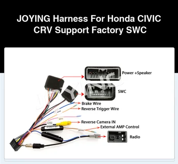 Joying cableado ISO arnés para Honda CIVIC CRV de la radio del coche adaptador de alimentación cable de alimentación de enchufe de radio