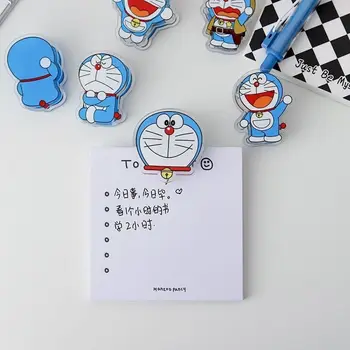 6Pc/juego de Doraemon Acrílico Clip de la carpeta Lindo PP Clip de la Página Titular de Clip Pinza Índice del Archivo de la Foto de Papelería de Almacenamiento de la Oficina de la Escuela