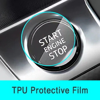 1pcs Motor del Coche Encendido Start Stop Botón de Película Protectora de la etiqueta Engomada Para Ford Focus Fiesta Puma Ranger Kuga MK7 MAX Mondeo F150