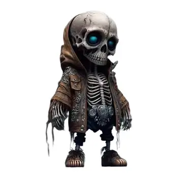 El Esqueleto De Los Accesorios Del Coche De Halloween Esqueleto Decoración Cráneo Tablero De La Decoración De Pie Esqueleto Adorno Para Halloween Punk Esqueleto