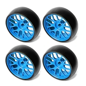 26.5 Mm Duro Deriva de Metal Neumáticos Para Wltoys 284131 K969 K979 K989 auto art marca Mini-Z 1/28 RC Piezas de Coches,Azul