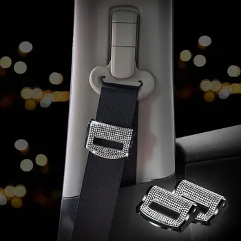 Para todos los Kia en Caliente de Perforación de Diamante tachonado de la Hebilla del Cinturón de seguridad Cinturón de seguridad Límite de Cinturón de seguridad Ajuste Del Asiento Clip de Cinturón Para Cargar