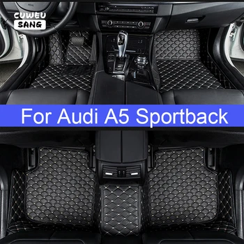 CUWEUSANG de encargo del Coche alfombras de Piso Para el Audi A5 Sportback 4 Puertas Quattro Pie de Coche Accesorios de Automóviles Alfombras