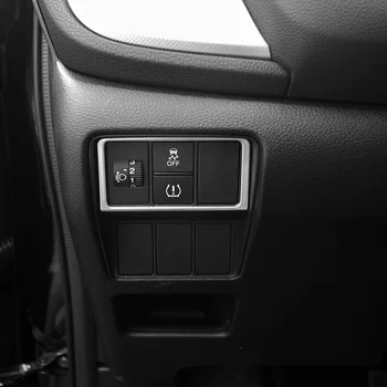 De acero inoxidable Para Honda CR-V CRV 2017 2018 accesorios Coche Faros Interruptor de Ajuste de la Cubierta de Recorte de la etiqueta Engomada del Coche de estilo 1pcs