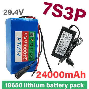 24V 24ah 7s3p 18650 batería de ión de litio 29.4 V 24000mah eléctrico de la bicicleta ciclomotor / eléctrico /Personalizable de enchufe de 24 v batería de litio