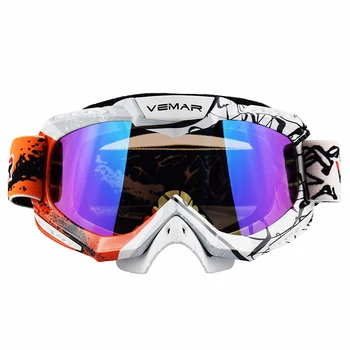 Vemar Unisex Gafas de Motocross a prueba de Golpes Gafas de Motocicleta de Carreras de Moto Gafas de sol Moto Acuática MTB ATV Snowboard Gafas de Moto