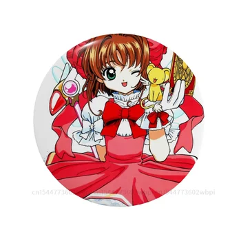 ROJA Insignia de Card Captor Sakura Anime Metal Broche Divertido Suave Botón Pin Amante Creativo de Regalo Collar de la Decoración Personalizable