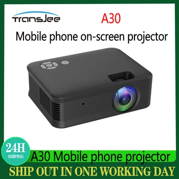 TRANSJEE A30 Mini Proyector HD-Compatible con el Teléfono Móvil Una Pantalla de Proyección de Equipamiento Para el Hogar Dormitorio Dormitorio