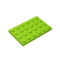 Bloques de construcción Compatibles con LEGO 3032 Placa de 4 x 6 Técnicos MOC Accesorios de Montaje de Piezas de Conjunto de Ladrillos de BRICOLAJE