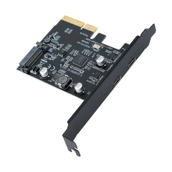 PCI-E USB3.2 soporte de la Tarjeta de Adaptador de PCIE a 2x de Tipo C, la Expansión Asm3142 Chip de 10 gbps