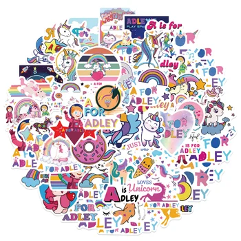 10/50 piezas de Graffiti Pegatina para Decorar El Tronco de BRICOLAJE Impermeable etiqueta Engomada para Adley arco iris de dibujos animados de Animales para Niños de Juguete