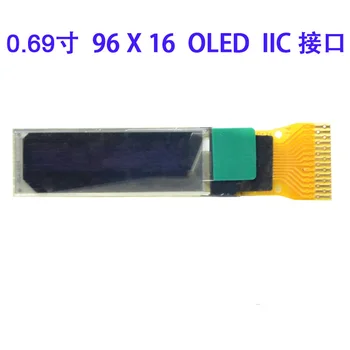 0.69 Pulgadas de Pantalla OLED Con 96X16 Resolución de color Azul O Blanco luz de fondo 14P IIC de la Interfaz I2C Eleaf Istick Rim C 75W TS100 TS08