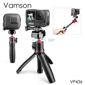 Vamson Mini Monopies de Montaje Rápido Selfie Stick con Bolsa de Almacenamiento para GoPro 11 10 9 8 7 Dji Acción 3 2 Mesa de la Cámara en Trípode