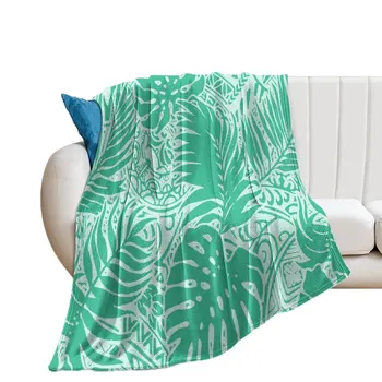 Mejor Venta de fábrica de bajo precio a granel de coral manta de impresión de la Polinesia Guam Tahití estilo tradicional sofá cama cubierta de manta