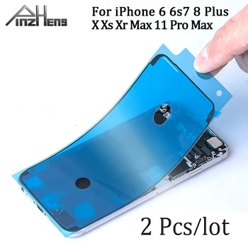 2 Pcs Impermeable etiqueta Engomada Para el iPhone 6 6s 7 8 Plus X XS MAX XR 11 12 Pro Max Impermeable Adhesivo Adhesivo Adhesivo de la Pantalla LCD