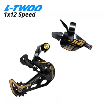 LTWOO AT12 1x12S 12S 12 velocidades Palanca de Cambio y Desviador Trasero de Carbono de la Jaula para MTB Bicicleta de Piezas de Oro 46T 50 T 52T