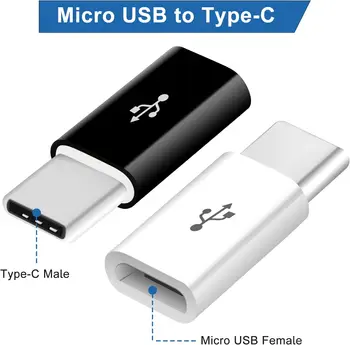 USB Tipo C Adaptador de Cable Para Samsung Galaxy S22 Ultra S21 Más S20 FE A53 5G A73 A33 A13 Xiaomi Mi 12T Pro Redmi Nota 10 11 12 9