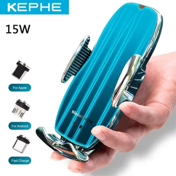 KEPHE H8 Magnético Coche soporte para Teléfono Inalámbrico Cargador Universal Inteligente Imán del Sensor de Carga de Titular Por todo el Teléfono En el Soporte de Coche