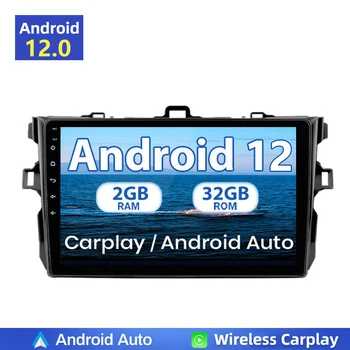 Android 12.0 2DIN Radio de Coche Multimedia Reproductor de Vídeo Para el Toyota Corolla 2006-2013 Navegación GPS Jefe de la Unidad de Android Auto Carplay