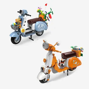 2022 de la Ciudad de la Creatividad Técnica de Pedal de la Motocicleta MOC Modelo Mini Bloques de Construcción de Ladrillos Educativo de los Niños Juguetes de Regalo